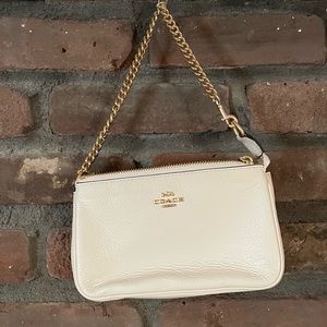 Coach cream mini shoulder bag or wristlet